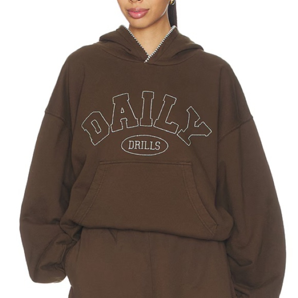 Daily Drills x Revolve Oversized Daily Hoodie in Coco NWT!